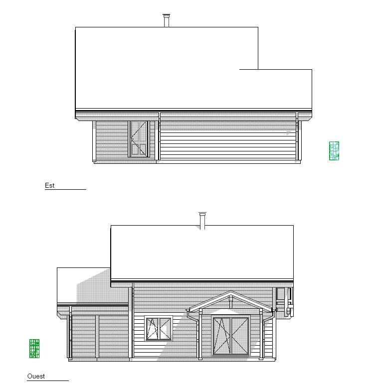 Maison moderne en madrier thermo-chauffé, avec garage, terrasse et jardin -  Bild 11