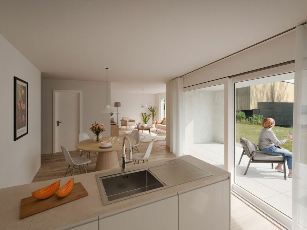 Promotion "Les Capites" - Bevaix - Duplex de 5.5 pièces avec terrasse au rez et cour anglaise -  Bild 4