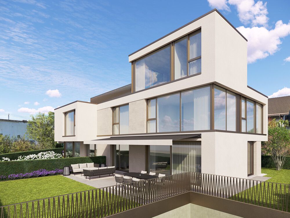 Modern wohnen mit ländlichem Flair - 2 Doppelhaushälften in Grüt - DEFH Zweiklang Aussenansicht