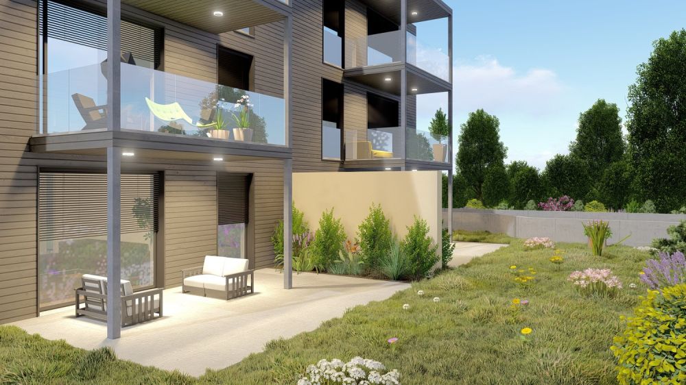 Neue barrierefreie Gartenwohnung mit zwei Sitzplätzen - Aussenflächen