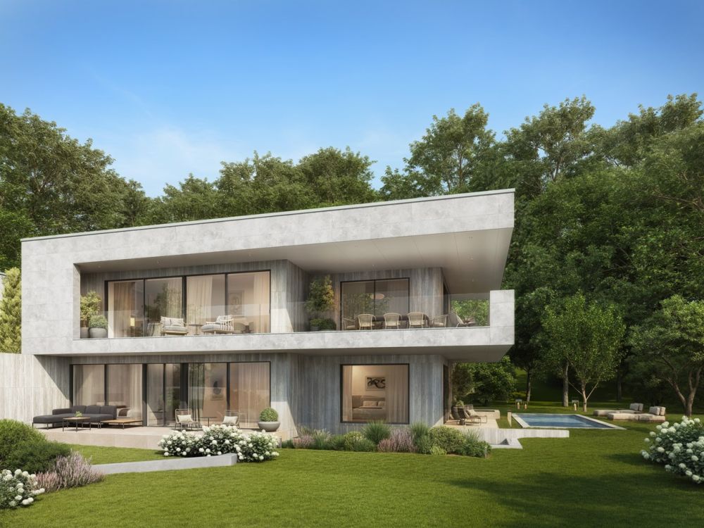 Hochufer, Cologny | 3 individuelle Villen mit Seeblick -  Bild 1