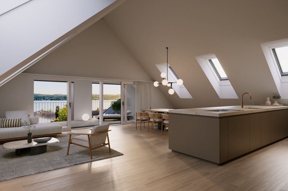 Neubau 5.5 Zimmer-Wohnung mit attraktivem Grundriss in Seenähe - être Dachgeschoss Haus A