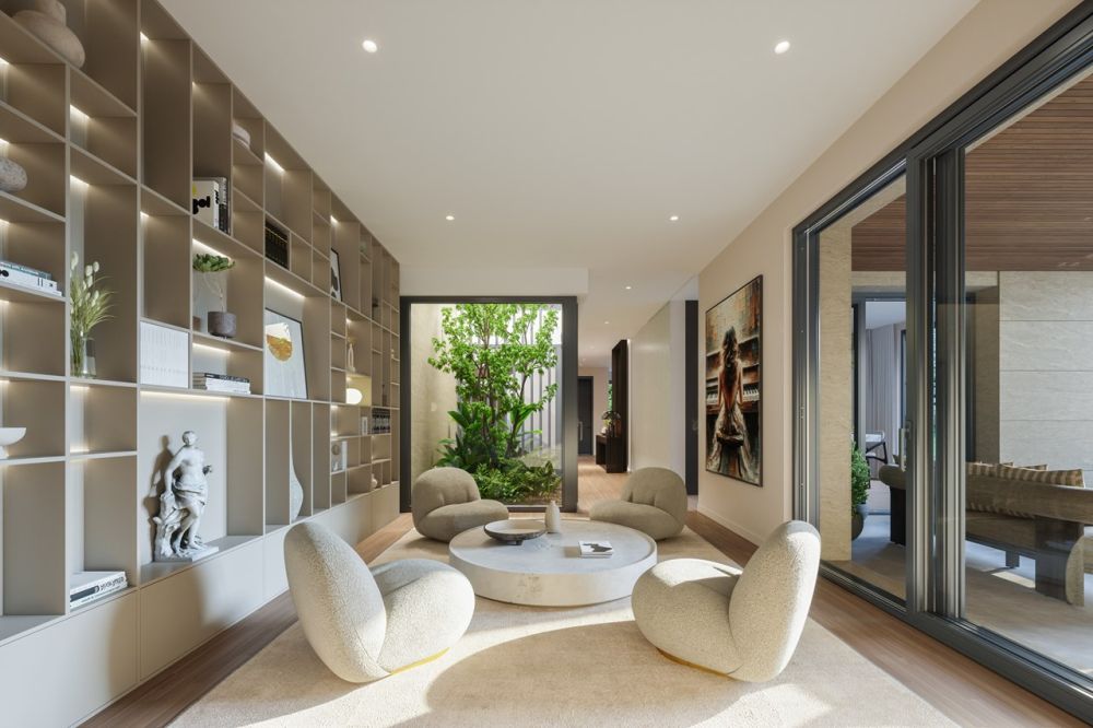 Coïa, Corsier - 3 villas à proximité du lac - Bibliothèque