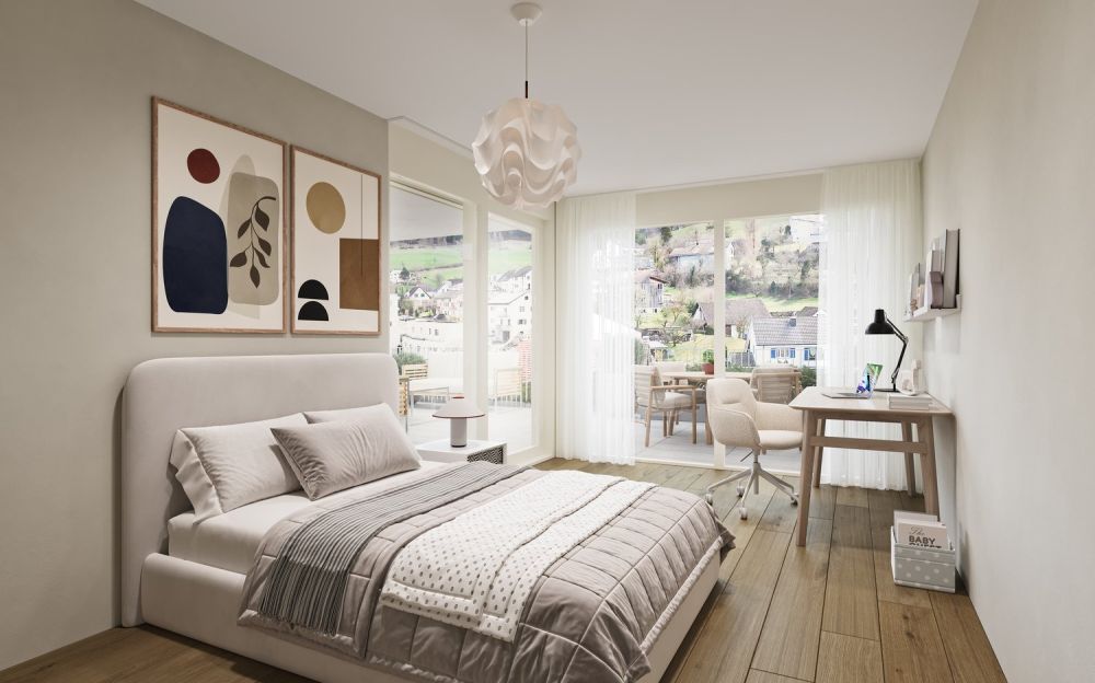 Moderne Terrassenwohnung mit 20.1 m² Sitzplatz im idyllischen Zeihen -  Bild 9
