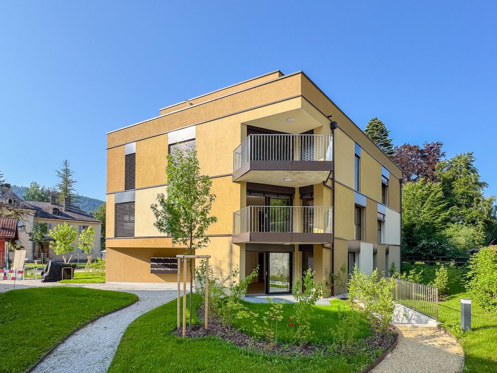 Appt PPE neuf de 4.5 pces avec balcon Campagne Pernod, lot A6 - Vue sur le bâtiment A