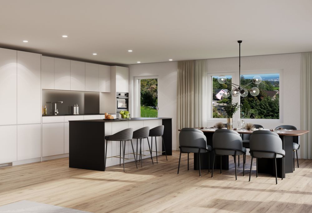 4.5 Z.-EG-Wohnung B im Haus A, 138 m² Netto Wohnfläche, 25m² Sitzplatz - Essen - Küche