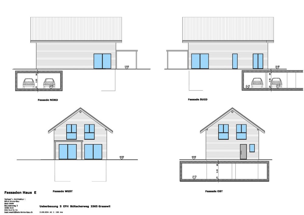 Neubau von 5 EFH mit inkl. je 2 Einstellhallenplätze ab1'060'000 Sfr. -  Bild 6