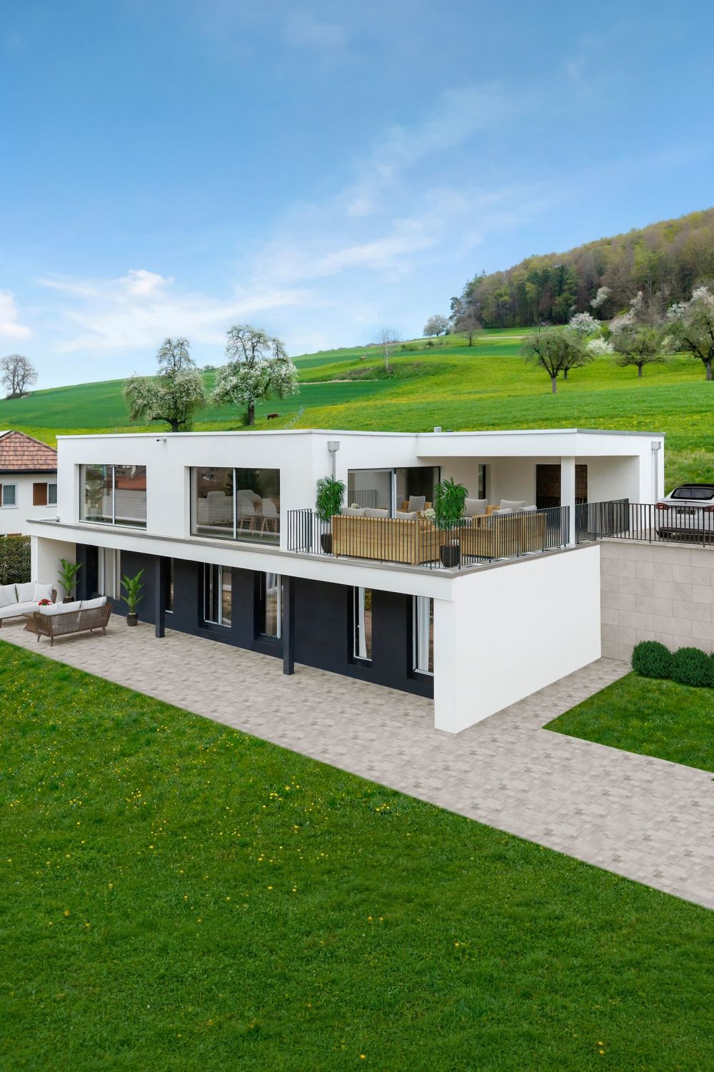 Neubau im Grünen mit Weitsicht -  Bild 1