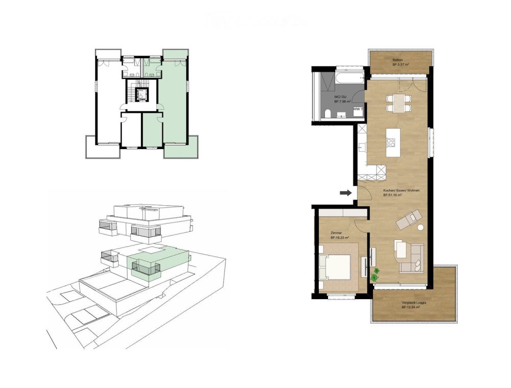 NEUBAU LAKESIDE STAAD: Komfortable Geschosswohnung mit Loggia -  Bild 11