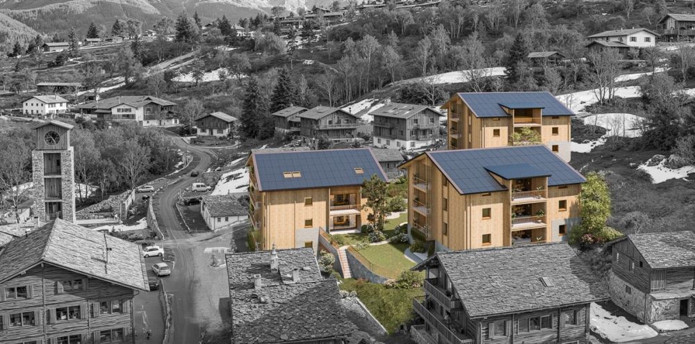 Neubau HASOL im Zentrum von Bürchen mit Erst- und Zweitwohnungen - Bild 1