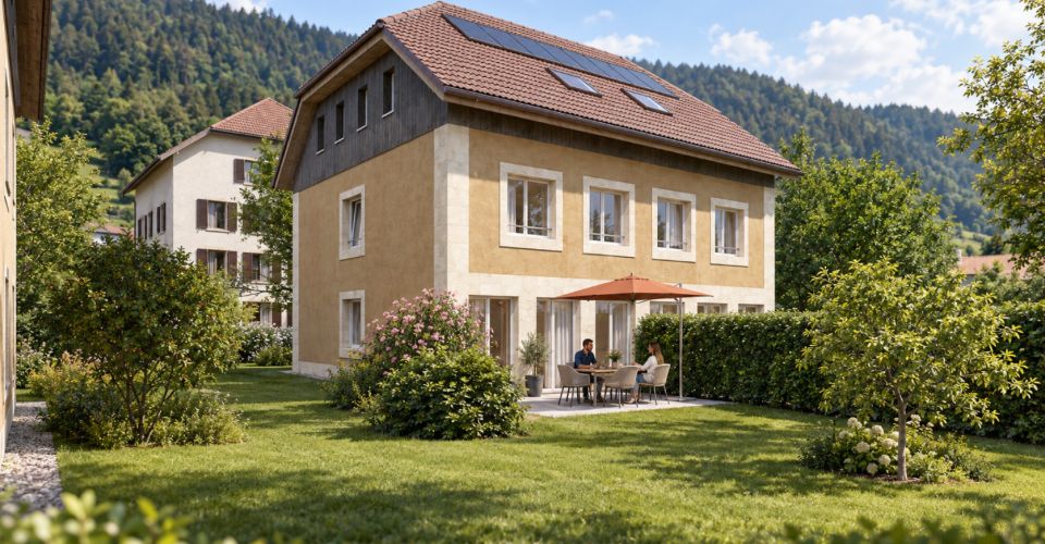 Villa mitoyenne 5.5 pièces avec jardin - Boveresse | Lot L - Maison 5.5 pièces - image - 1