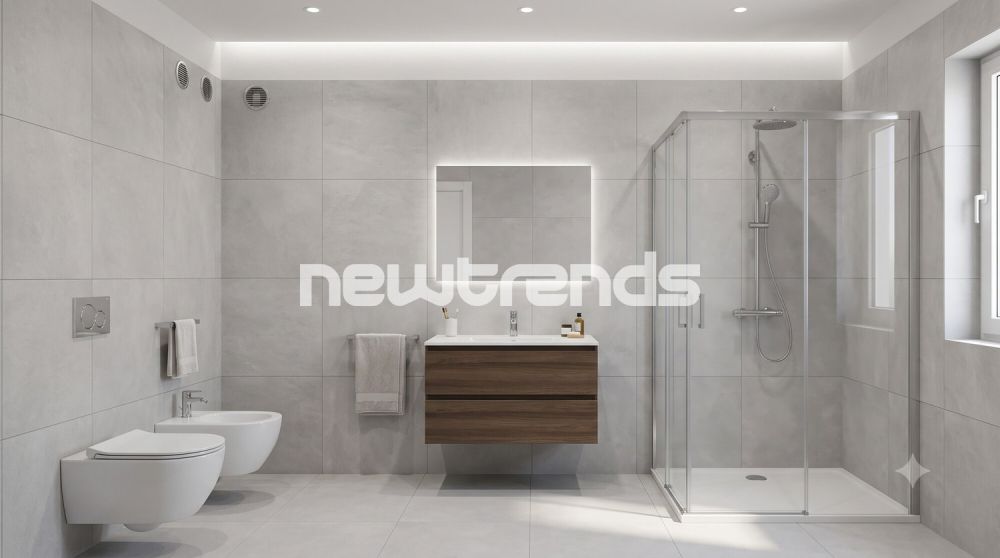 Rivera, 2,5 locaux de nouvelle construction en position stratégique - Render bagno