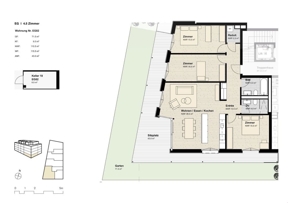 Sonnig, zentral und 43 m2 Balkon Südwest - Bild 10