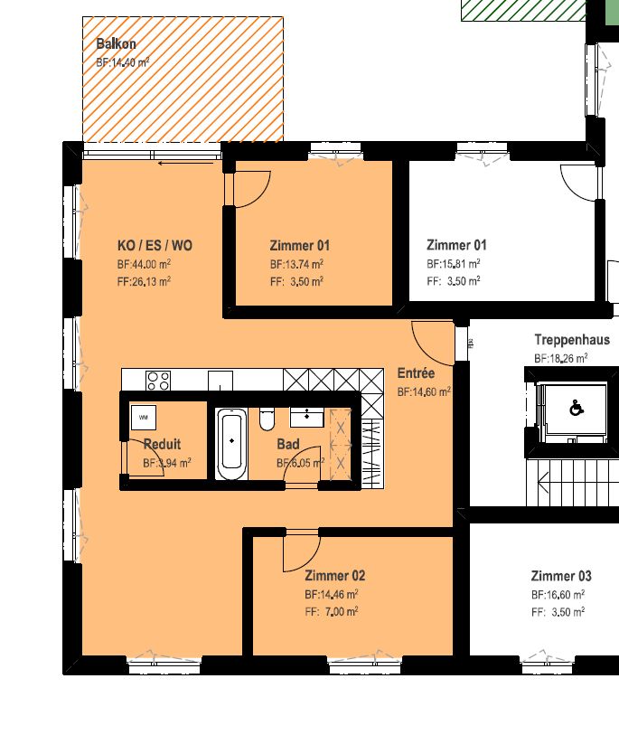 Neubau 3.5-Zimmer-Wohnung mit Balkon und schöner Aussicht in Bilten -  Bild 5