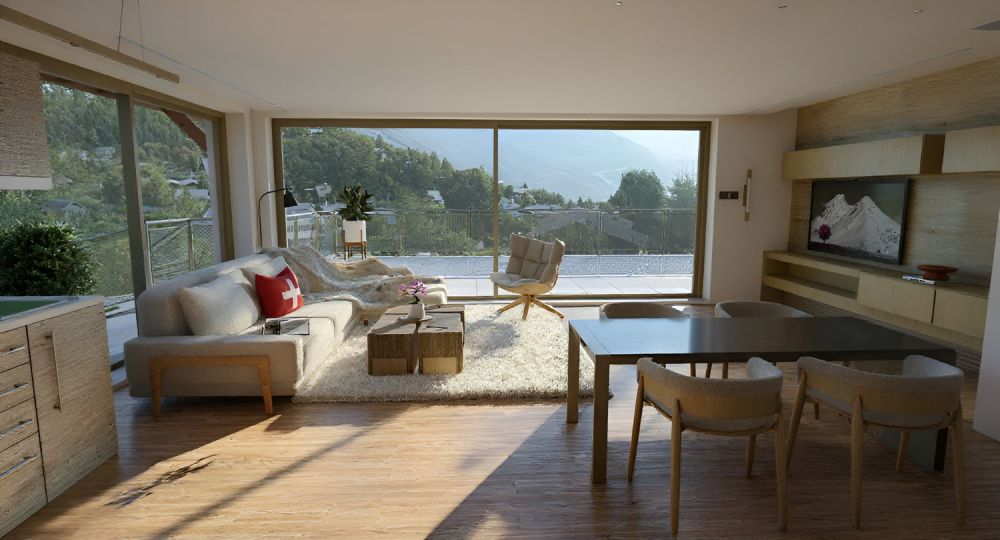 Appartement neuf de 2.5 pièces avec terrasse et vue à Crans-Montana - Résidence principale -  Bild 8