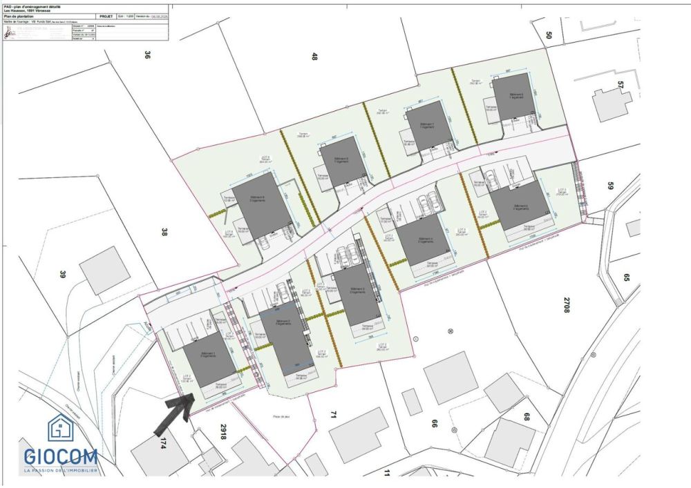 Schönes 3,5-Zimmer-Wohnung in Vérossaz - Plan implantation