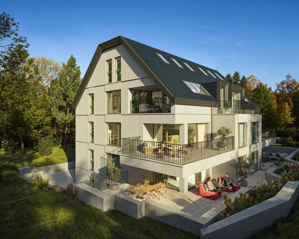 Elegante 3.5-Zimmerwohnung – naturnah und unweit des Zürichsees - Aussenansicht