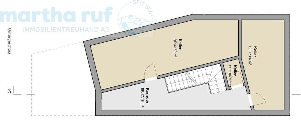 Bauprojekt 6.5 Zimmer Einfamilienhaus - Grundriss Untergeschoss