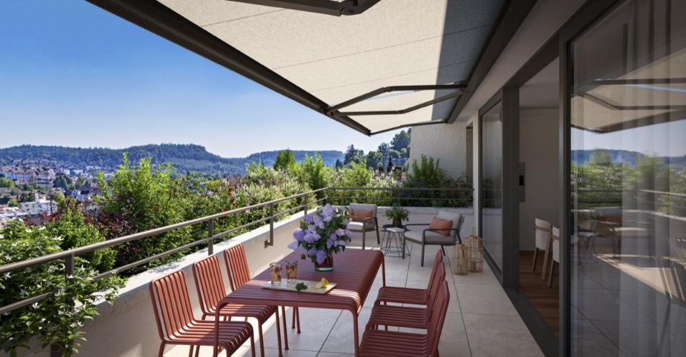 Stilvolle Terrassenwohnung mit Panorama-Weitblick - Appartement terrasse 3.5 pièces - image - 2