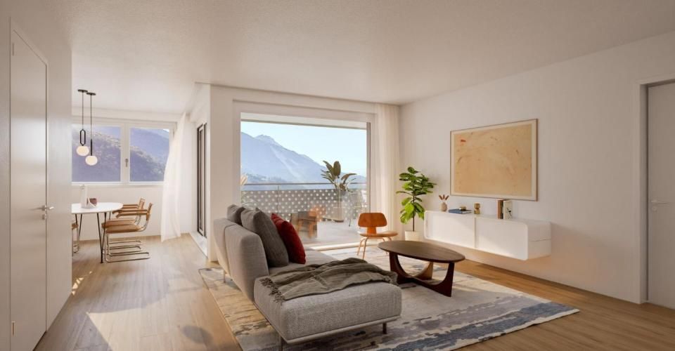 Grossräumige Neubauwohnung mit Balkon und Bergsicht - Appartement 4.5 pièces - image - 1