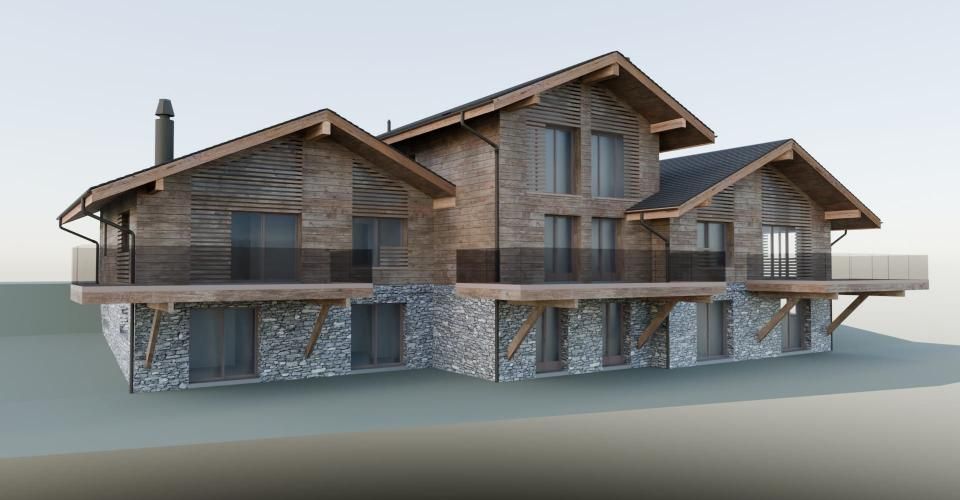 Construction de 3 chalets mitoyens - Chalet 5.5 pièces - image - 2