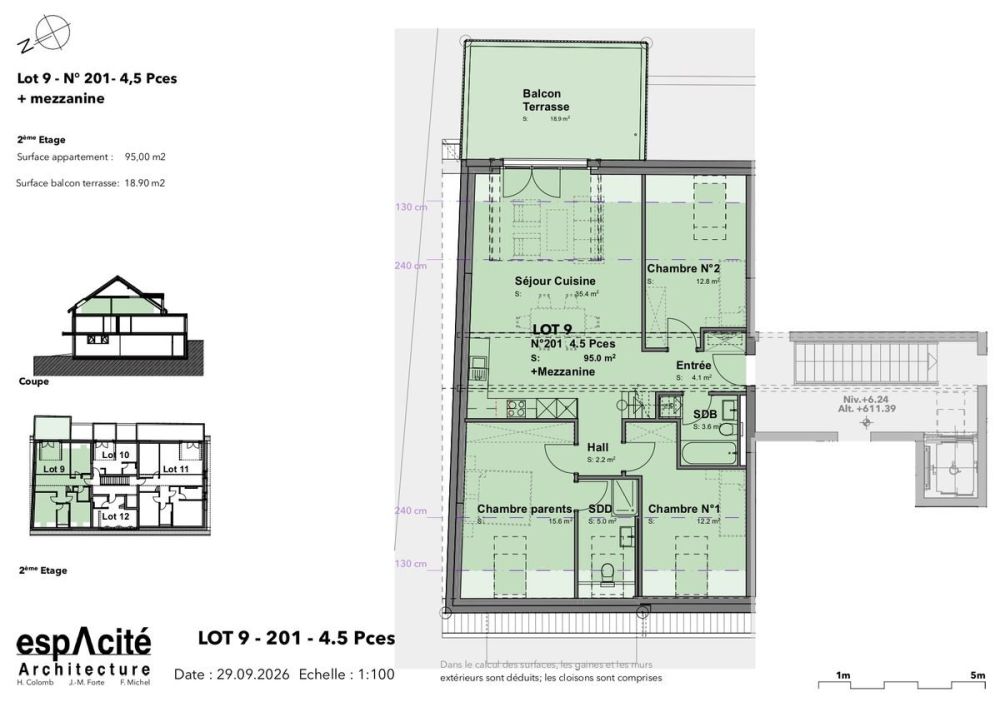 Lot n9 - Appartement neuf de 4.5p + mezzanine au coeur de Cheseaux-sur-Lausanne -  Bild 6