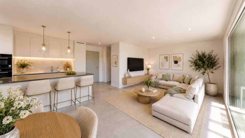 3.5 Zimmer-Wohnung mit Gartensitzplatz - Küche/Essen/Wohnen Beispiel