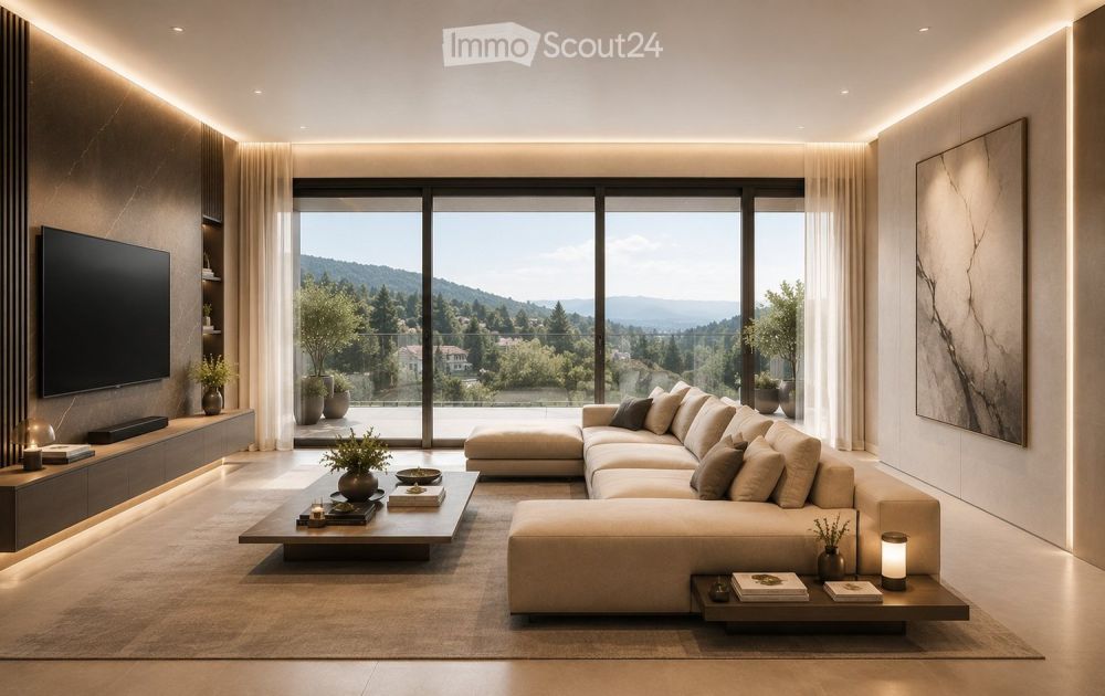 PISCINE UND GROSSE FENSTERFRONTEN: PENTHOUSE 5.5 | SESSA -  Bild 1