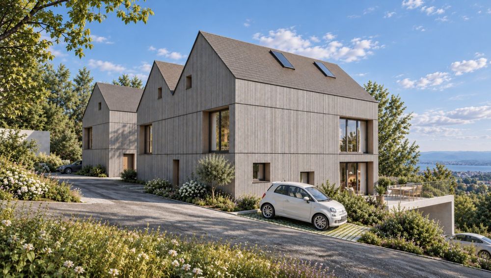 Grande villa Minergie jumelée, vente sur plan, 100% en ossature bois -  Bild 3