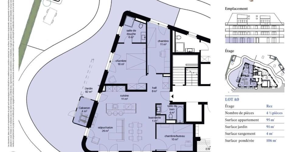 Spacieux appartement NEUF de 4.5 pièces en rez de jardin - Appartement 4.5 pièces - image - 2