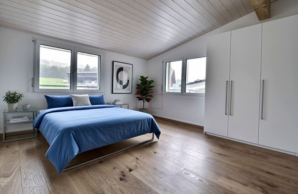 Villa individuelle et neuve à La Roche - Chambre (simulation d'ameublement)