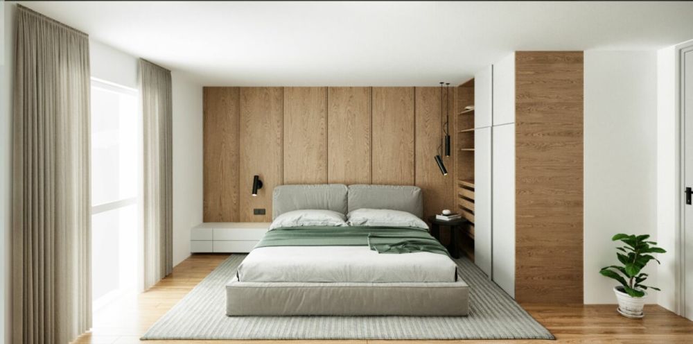 Élégant appartement de 4,5 pièces aux combles avec sous-sol et double garage. - Chambre