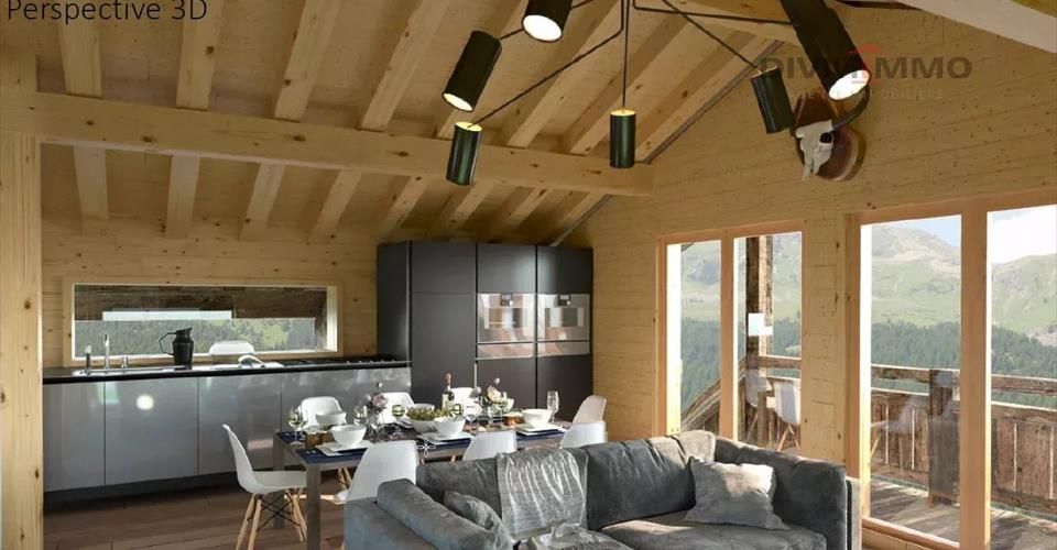 Chalet de standing de 5.5 pièces sur plan, vue panoramique. - Chalet 5.5 pièces - image - 1