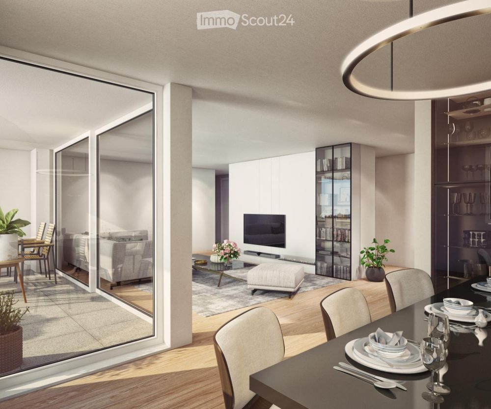 Moderne 4.5-Zimmer-Neubau-Wohnung mit Bergblick in Steg VS -  Bild 1