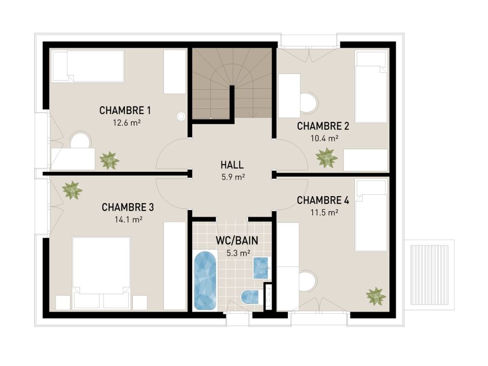 Villa contemporaine de 159 m2 util., 6,5pcs et 2 places de parc inclus. Lot A - Bild 9