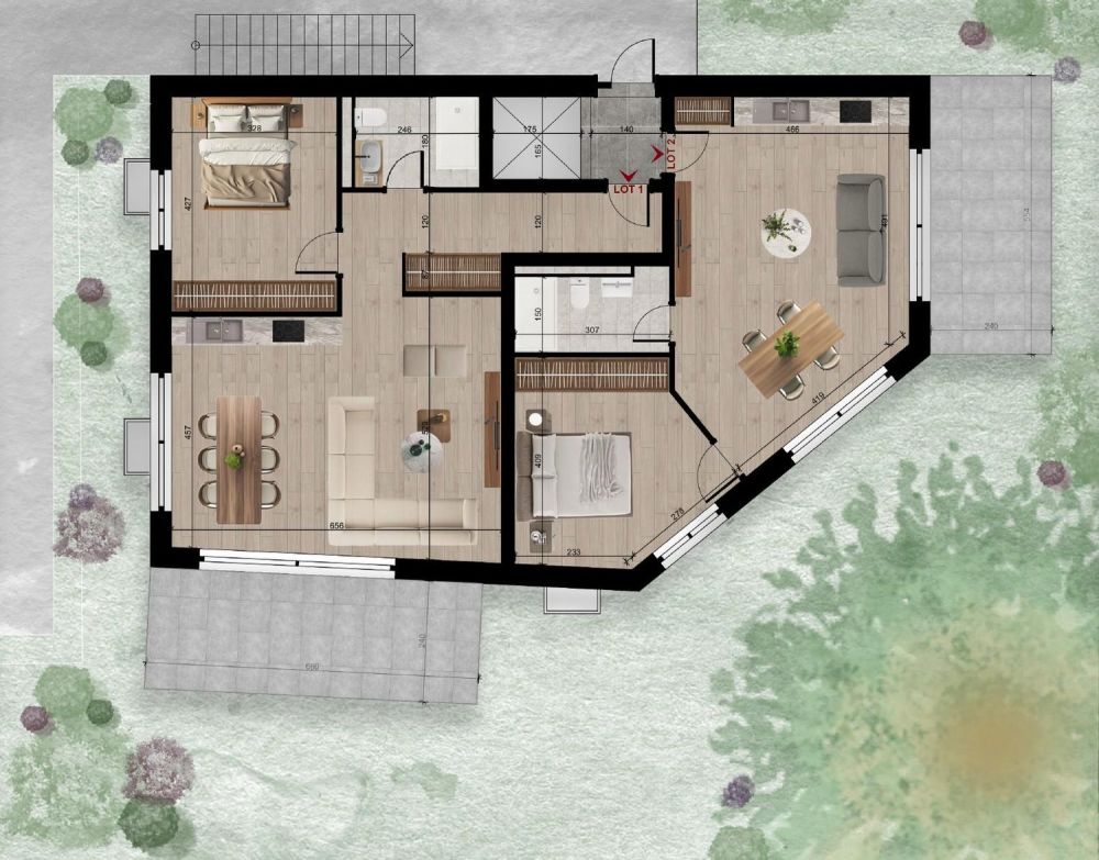 Projet neuf : Lot 1 ? 2.5 pièces avec terrasse et jardin privatif -  Bild 8
