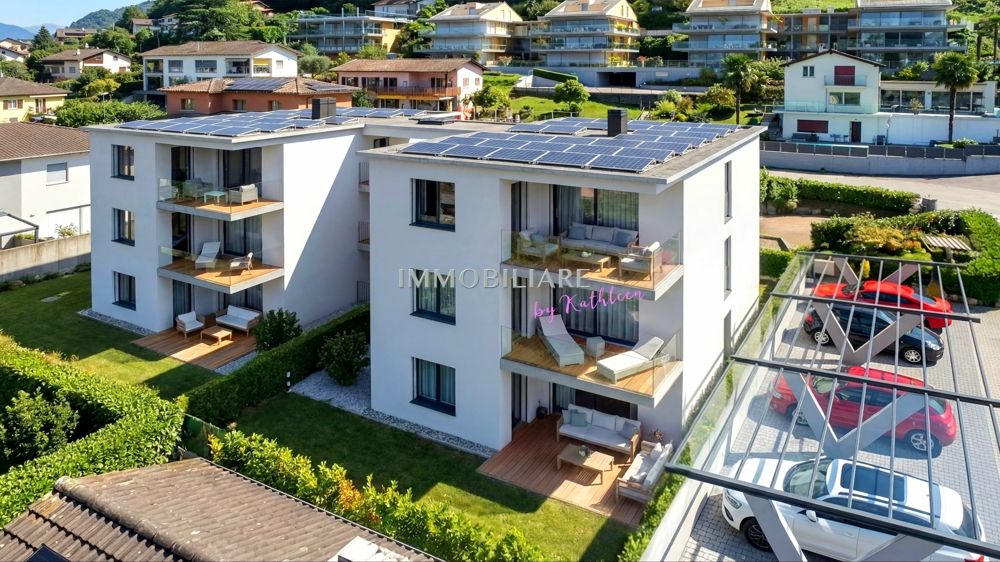 Modernes Neubau-Penthouse mit Seesicht in Piazzogna, ruhig, zentral - Aussenvisu Nahe (002)