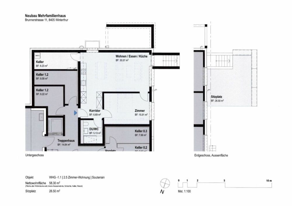 2.5-Zimmer-Neubauwohnung mit Sitzplatz -  Bild 4