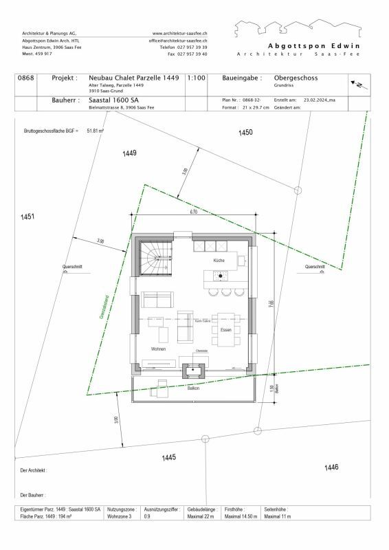 Snowstar Zen Lauinen Saas-Grund Neubau 2025. Attraktives Einfamilienhaus im Grünen. Hauptwohnsitz. Inkl. 2 Parkplätze. - Bild 7