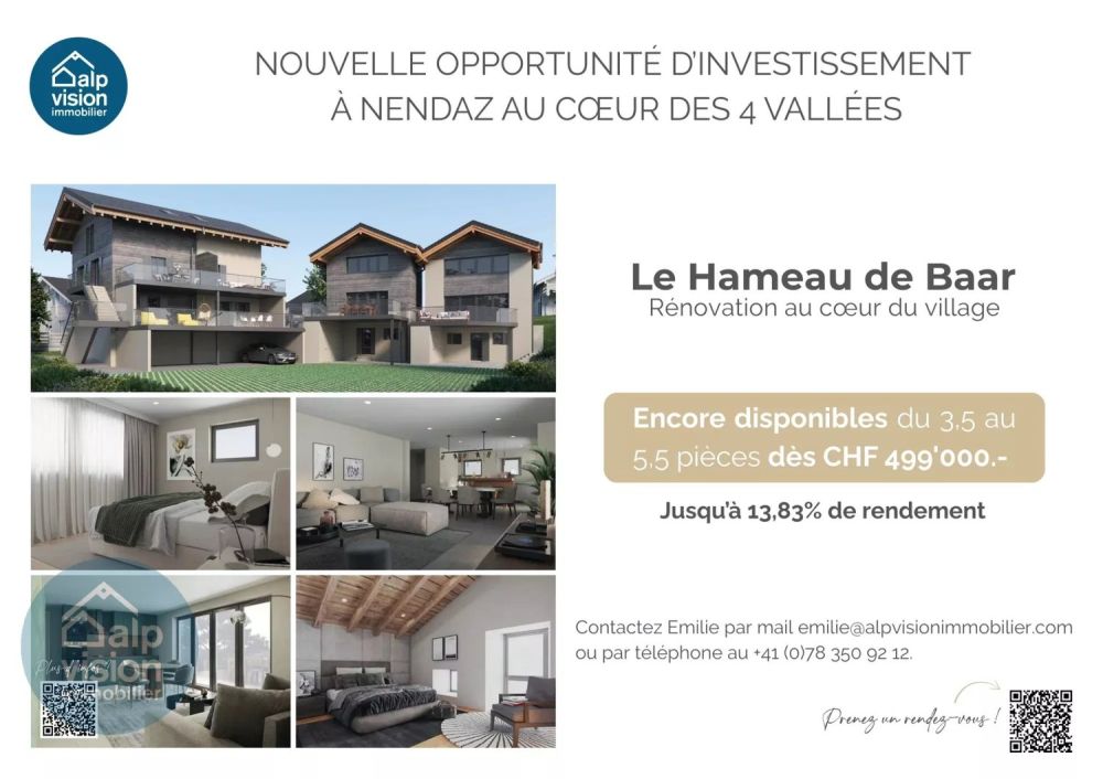4.5 pièces lumineux et spacieux à Nendaz 4 Vallées - Investissement clé en main - Bild 3