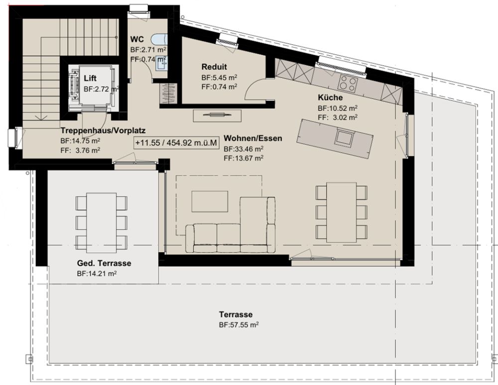 Grosse 5.5-Zimmer Attika-Maisonette - Neubau Mehrfamilienhaus -  Bild 4