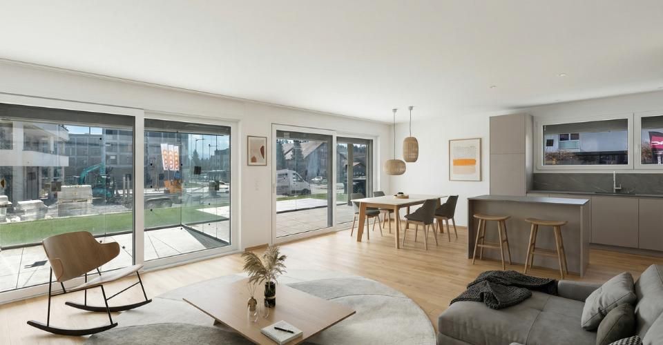 Appartement de 4,5 pièces au rez-de-chaussée - avec terrasse et jardin - Appartement 4.5 pièces - image - 2