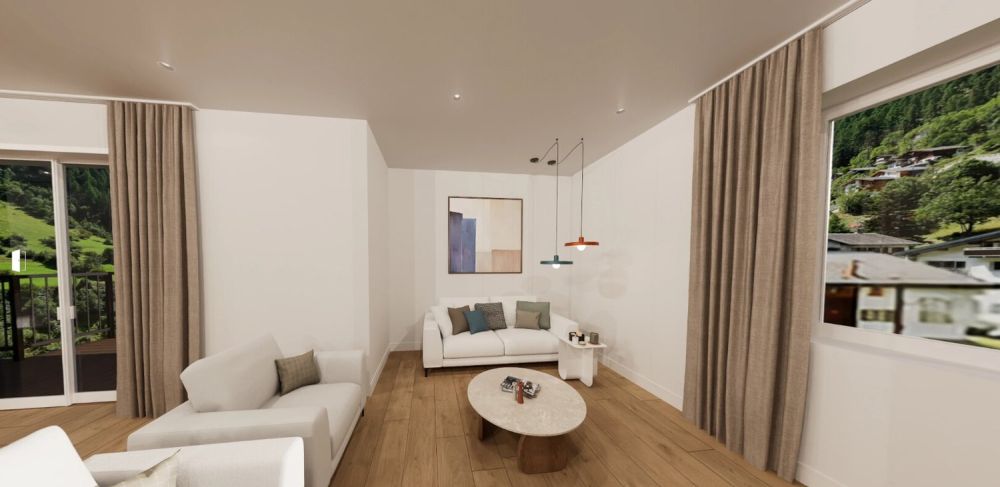 Neubau 3.5Z-Attikawohnung (113m2)  Modernes Wohnen in der Natur - wohnzimmer1