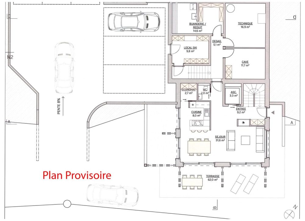 Luxuriöses Chalet mit 4,5 Zimmern in Crans-Montana auf Plan (mit Baugenehmigung) -  Bild 9