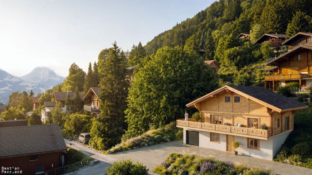 Exklusive Gelegenheit: neues Blockhaus mit unverbauter Sicht -  Bild 2