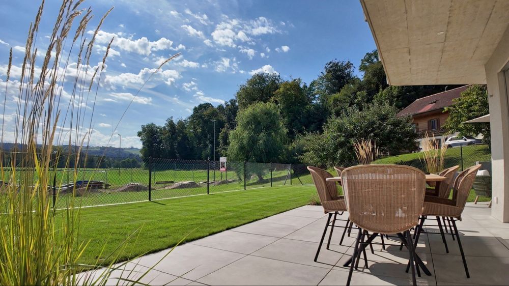 Magnifique appartement 4.5 pces avec jardin à Fétigny / FR - Jardin privatif - terrasses