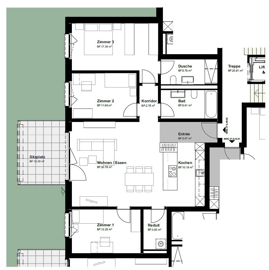 4.5-Zimmer-Neubauwohnung 'Balance' mit Bad en suite -  Bild 4
