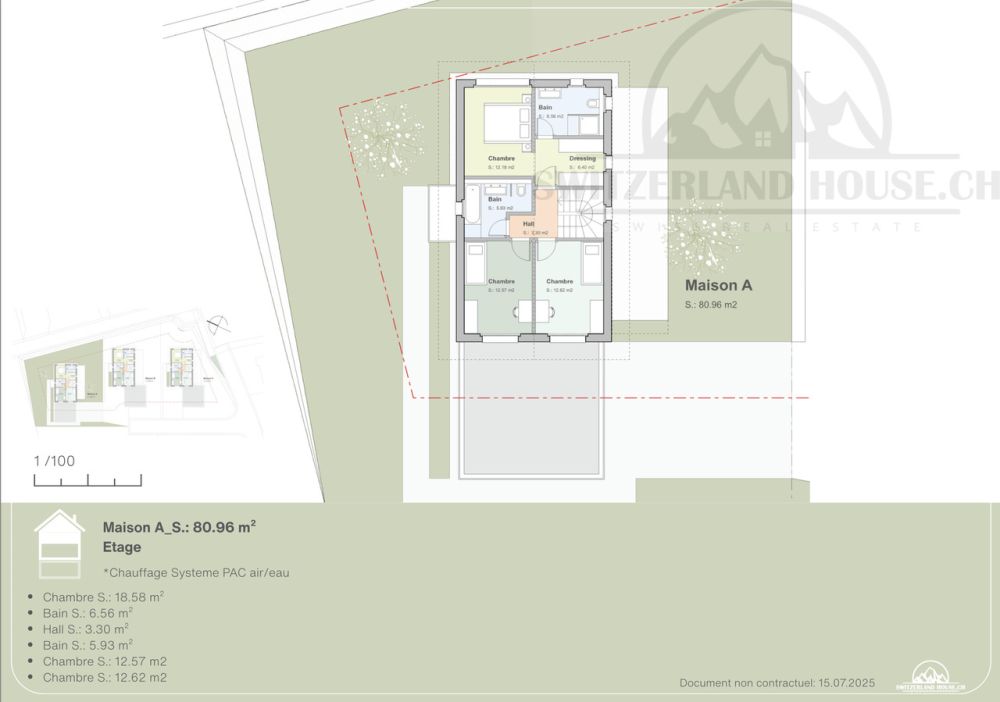 Spacieuse villa individuelle de 5.5 pcs avec grand jardin à Lovens proche nature -  Bild 12