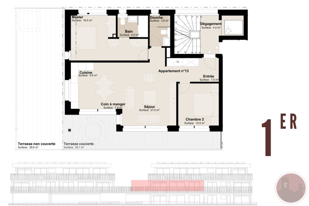 Appartement neuf de 3.5 pièces avec terrasse à Martigny -  Bild 7
