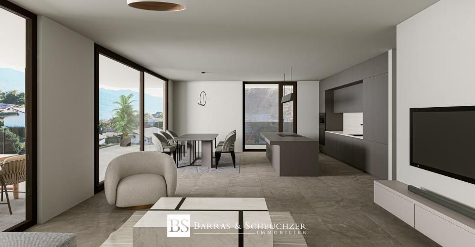 5.5 pièces sur plan, contemporain et lumineux - Appartement 5.5 pièces - image - 2